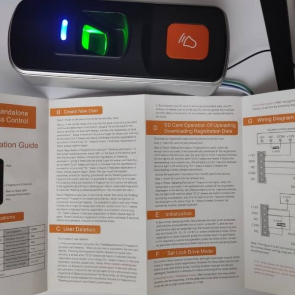 دفترچه راهنمای فارسی اکسس کنترل اثر انگشت x660