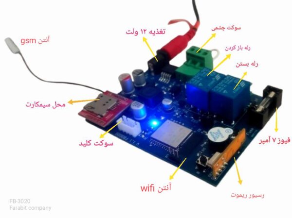 رسیور سیم کارتی و ریموتی دو رله مدل دایزون