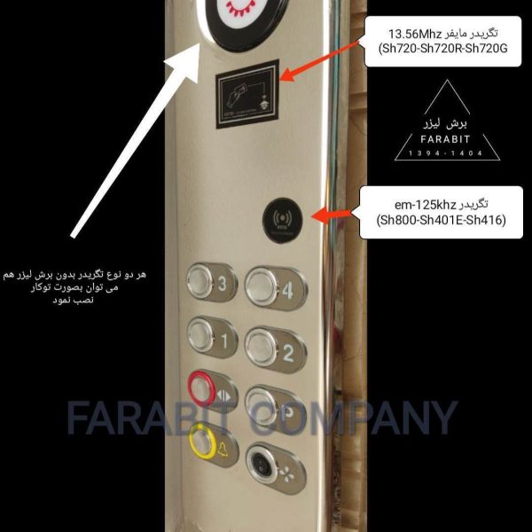 اکسس کنترل vip آسانسور SH800 (کارت و تگ و ریموت ) ۲ تا ۱۰ طبقه - تصویر 13