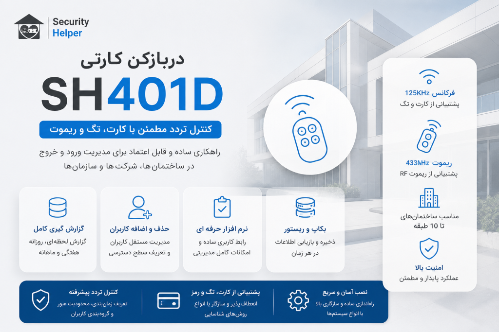 دربازکن کارتی و ریموتی SH401D